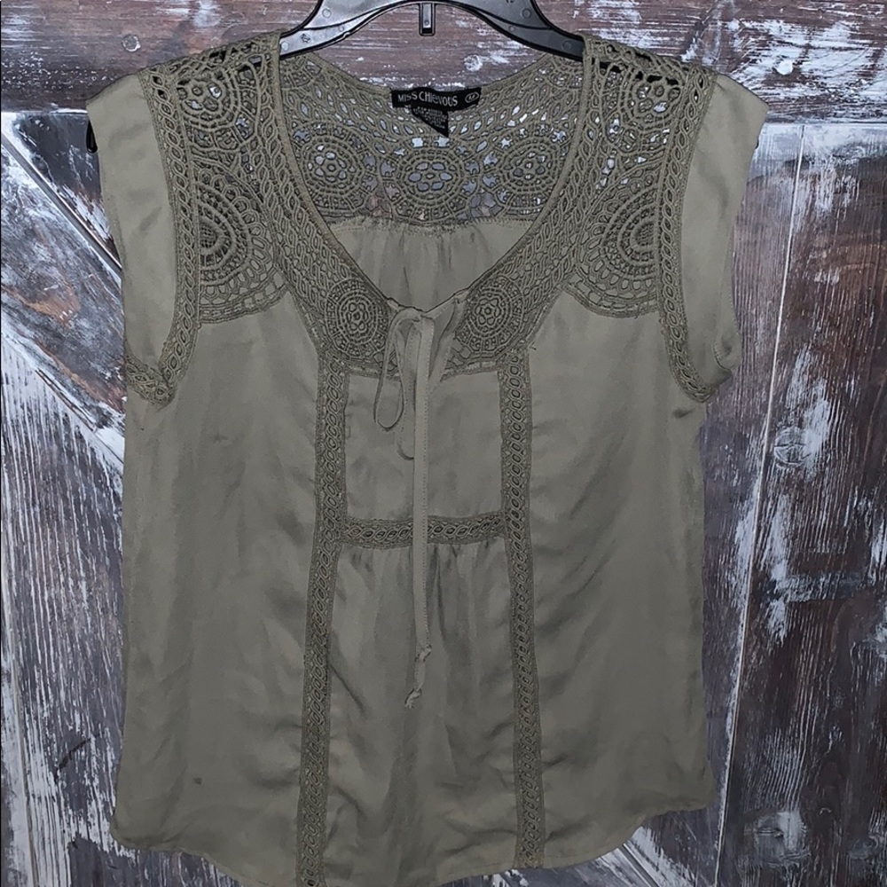 Cute Army Green Blouse
